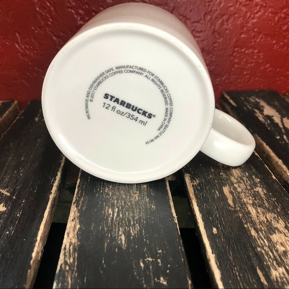 Starbucks Mug Coffee Cup Tea White Logo Minimalist Collectible Drink Clean 2017 - Picture 7 of 9